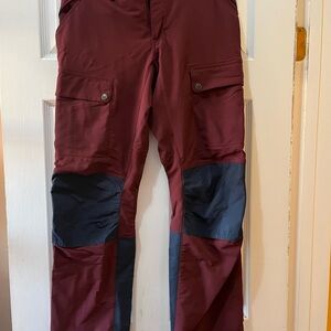Women’s Burgundy and Black Hiking Pants